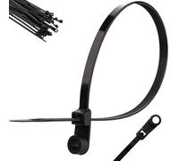 Boltza Attaches de câble à vis à tête montable, conception à montage à vis, nylon résistant aux UV, paquet de 100 (7,6 mm x 380 mm)