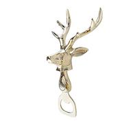 Boltze 1012442 Décapsuleur en forme de cerf Argenté brillant Avec tête de cerf En métal/aluminium Idée cadeau