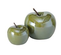 Boltze 2013536 Perly Lot de 2 Pommes décoratives Vert 7-9 cm