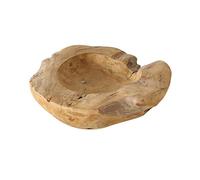 BOLTZE Bol en teck (récipient décoratif marron, bois de teck, 30 x 30 x 9 cm, rond, 3245300, naturel