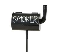 Boltze Cendrier fumeur tempête métal 20x10cm avec poignée Idée cadeau pour fumeur Noir 1011187