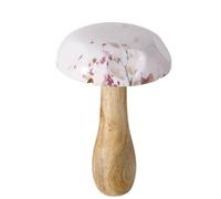 BOLTZE-Champignon décoratif Bernada coloris marron en bois de manguier - diamètre 10 cm