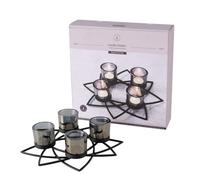 Boltze Home Bougeoir en métal ELENYI, hauteur 8 cm