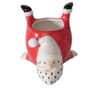 Boltze Home Pot de fleurs en céramique Timmy, hauteur 10,5 cm, couleur : rouge
