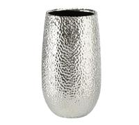 Boltze Lajos 5339500, P323411 Pot de Fleurs, Aspect métallique, élégant Vase, Objet de décoration, Hauteur 31 cm, argenté