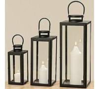 Boltze Lot de 3 lanternes Arana (Noir, photophores, sans Bougies, décoration pour Appartement, Maison, intérieur, bougeoir) 1007341