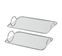 Boltze Megallan 2052916 Lot de 2 plateaux de service rectangulaires avec poignées