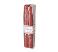Boltze Melia 2016071 Lot de 4 bougies à tige en cire, design classique, rouge, 20 cm, décoration