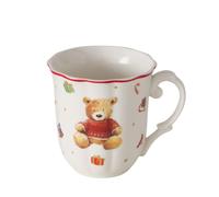BOLTZE-Mug en céramique blanche à motif ourson Bailey - diamètre 9,3 x 9,5 cm