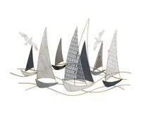 BOLTZE Objet mural en fer Motif bateaux à voile 109 x 69 cm