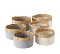 BOLTZE-Panier Len coloris marron en paille - diamètre 26 cm