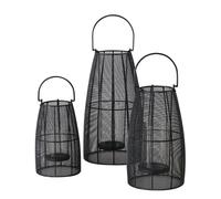 BOLTZE-Photophore Cinto coloris noir en métal - 25 cm