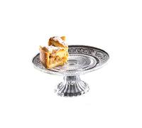 Boltze Plateau, Plat de Service Relief à partir de Verre avec Support, diamètre env. 18 cm