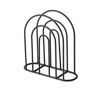 Boltze Ronia 2020334 Distributeur de serviettes en fer avec revêtement en poudre Noir Dimensions 18 x 18 x 6 cm pour grandes et petites serviettes, forme ovale)