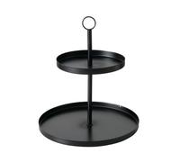 BOLTZE Samina 2060399 Présentoir à 2 étages, Hauteur 33 cm, diamètre 30 cm, décoratif, Design Minimaliste, pour Fruits, Desserts et collations, Plateau de Service