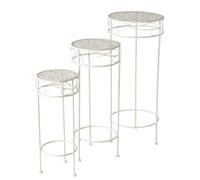 BOLTZE-Sellette en fer blanc Marisa S - diamètre 20,3 x H 50,1 cm