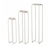 BOLTZE-Sellette rotative en fer beige Hanka L - diamètre 28 x H 116 cm