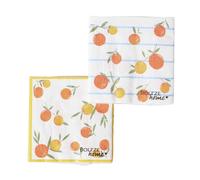 BOLTZE-Serviettes en papier blanc motif fruits x 20 - 16,5 x 16,5 cm