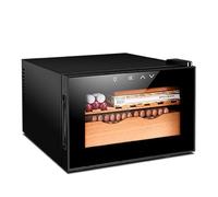 BoluDukNN Cave à Cigares électrique - Refroidisseur électronique De 25 L - Bois De Cèdre Espagnol - Commande Tactile Intelligente + éclairage LED - Peut Contenir 150 Cigares C