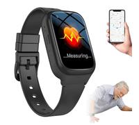 BoluDukNN Dispositifs D'alerte De Chute pour Personnes âgées, Systèmes D'alerte Médicale pour Seniors avec Détection De Chute, Appel Vidéo HD 4g, Traceur GPS Et Wi-FI, Cadeaux pour Maman âgée Black