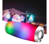 BoluDukNN Haut-Parleur Bluetooth sans Fil, Boîte à Flèche Lumineuse LED Colorée, Prise en Charge De La Radio FM avec Carte TF, étanche, Barre De Son USB Grey