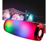 BoluDukNN Haut-Parleur Bluetooth sans Fil, Boîte à Flèche Lumineuse LED Colorée, Prise en Charge De La Radio FM avec Carte TF, étanche, Barre De Son USB Red