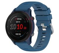 BoLulo Bracelet de Montre 22mm pour Garmin Forerunner 255 Music/255, Venu 2, Vivoactive 4 - Sangle en Silicone avec Fermoir (Bleu)