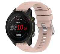BoLulo Bracelet de Montre 22mm pour Garmin Forerunner 255 Music/255, Venu 2, Vivoactive 4 - Sangle en Silicone avec Fermoir (Rose)