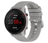 BoLulo Bracelet de Montre 22mm pour Garmin Forerunner 255 Music/255, Venu 2, Vivoactive 4 - Silicone Sangle avec Fermoir (Gris)