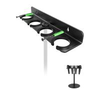 Bolunber Support de Rangement pour Microphones à 4 trous, Support Multi-Microphone pour Micros Dynamiques Portables, Filaires sans, Équipé D'adaptateurs Filetés 5/8« -27 et 3/8 »-16