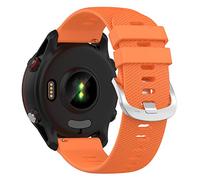 BoLuo 18mm Bracelet de Montre pour Garmin Forerunner 255S / Forerunner 255S Music, Silicone Bracelet de Montres Bande avec fermoir Sangle pour Garmin Venu 2S / Vivoactive 4s/ Vivoactive 3S (orange)