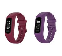 BoLuo 2 Pcs Bracelet de Montre pour Garmin Smart 5 / Vivosmart 5, Silicone Bracelets de Remplacement avec Fermoir pour Garmin Smart 5 (Vin Violet)