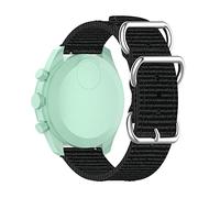 BoLuo 20mm Bracelet de Montre pour Omega Swatch,Nylon Bracelets de Montre,Bande Sangle pour Garmin Venu 2 Plus/Vivomove Sport/Venu/Huawei Watch GT3 42mm/ Coros Pace 2 /Coros Apex 42mm (noir)