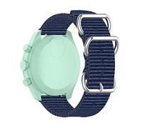 BoLuo 20mm Bracelet de Montre pour Omega Swatch,Nylon Bracelets de Montre,Bande Sangle pour Garmin Venu 2 Plus/Vivomove Sport/Venu/Huawei Watch GT3 42mm/ Coros Pace 2 /Coros Apex 42mm (bleu)