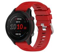 BoLuo 22mm Bracelet de Montre pour Garmin Forerunner 255 Music/Forerunner 255 Watchband, Silicone Bracelets Strap Aemband Bande avec fermoir Sangle pour Garmin Venu 2 /Garmin Vivoactive 4 (rouge)
