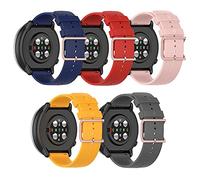 BoLuo 22mm Silicone Bracelet pour Polar Grit X/Polar Vantage M, 5 Pack Bracelets de Montre,Bande Sport Remplacement Sangle pour Polar Vantage M2/ Garmin Venu 2/Amazfit Pace Watch (couleur 1)