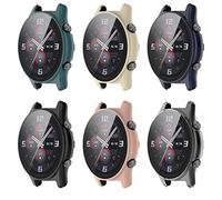 BoLuo 6 Pcs Coque Protecteur Case pour Honor Watch GS3 /GS 3 Watch Case, PC Film Trempé Silicone étui Housse Cover Transport,Étui Housse Antichoc Etui pour Honor Watch GS3 /Watch GS 3 (6 colours)