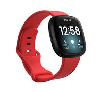 BoLuo Bracelet Compatible avec Fitbit Versa 3/Fitbit Sense,Bracelets de Montre,Silicone Bande Sport Remplacement avec fermoir Réglable Sangle pour Fitbit Versa 3/Fitbit Sense Watch (rouge, L)