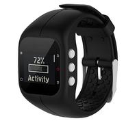 BoLuo Bracelet Compatible avec Polar A300, Bracelets de Montre,Silicone Souple Multicolore Bande Sport Remplacement avec fermoir Réglable Sangle pour Polar A300 Watch Accessories (noir)