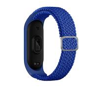 BoLuo Bracelet Compatible avec Xiaomi Mi Band 6,Nylon Braided Stretch Solo Loop Bracelets Montre,Silicone Bande Sport Remplacement Sangle pour Xiaomi Mi Band 6 5 4 3 Watch Accessories (bleu)
