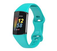 BoLuo Bracelet de Montre pour Fitbit Charge 5 Band, Sport Silicone Bracelets de Montre Armband Strap Bande Remplacement avec fermoir Sangle Watchband pour Fitbit Charge 5 Accessories (vert)