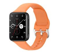 BoLuo Bracelet de Montre pour Oppo Watch 2 46mm Band, Sport Genuine Silicone Bracelets de Montre Armband Strap Bande Remplacement avec fermoir Sangle pour Oppo Watch 2 46mm Accessories (Orange)