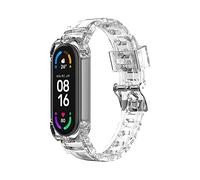 BoLuo Bracelet de Montre pour Xiaomi Mi Band 6 5 4 3 Band, Braided Stretch Solo Loop Bracelets Montre Silicone Bande Sangle pour Xiaomi Mi Band 6/ Band 5/Band 4/Band 3 Watch Accessories (Clair)