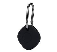 BoLuo Coque pour Galaxy SmartTag avec Carabiner,Couverture pour SmartTag,Étui Housse Cuir Véritable de protection en silicone souple avec boucle pour Samsung Galaxy SmartTag Bluetooth tracker (noir)