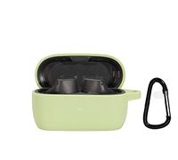 BoLuo Coque pour Jabra Elite 3 TWS, Silicone étui Housse Transport avc Carabiner,Étui Housse Véritable Ultra Mince Portable Antichoc Etui pour Jabra Elite 3 TWS Wireless Bluetooth Earphone (Vert)