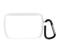 BoLuo Coque pour Jabra Elite 3 TWS, Silicone étui Housse Transport avc Carabiner,Étui Housse Véritable Ultra Mince Portable Antichoc Etui pour Jabra Elite 3 TWS Wireless Bluetooth Earphone (Blanc)