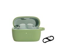 BoLuo Coque pour Jabra Elite 4 Active, Silicone étui Housse Transport avc Carabiner,Étui Housse Ultra Mince Portable Antichoc Etui pour Jabra Elite 4 Active TWS Wireless Bluetooth Earphone (Vert)