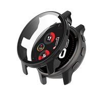 BoLuo Coque Protecteur Case pour Garmin Venu 2 Plus Watch Case, PC Film Trempé Silicone étui Housse Cover Transport,Étui Housse Antichoc Etui pour Garmin Venu 2 Plus Watch Accessories (Noir)