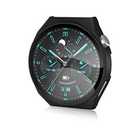 BoLuo Coque Protecteur Case pour Huawei Watch GT3 Pro 46MM Case, PC Film Trempé Silicone étui Housse Cover Transport,Étui Housse Antichoc Etui pour Huawei Watch GT3 Pro 46MM Accessories (Noir)