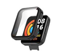 BoLuo Coque Protecteur Case pour Xiaomi Redmi Watch 2 Lite,PC Film Trempé Silicone étui Housse Cover Transport,Étui Housse Antichoc Etui pour Xiaomi Redmi Watch 2 Lite Accessories (Noir)